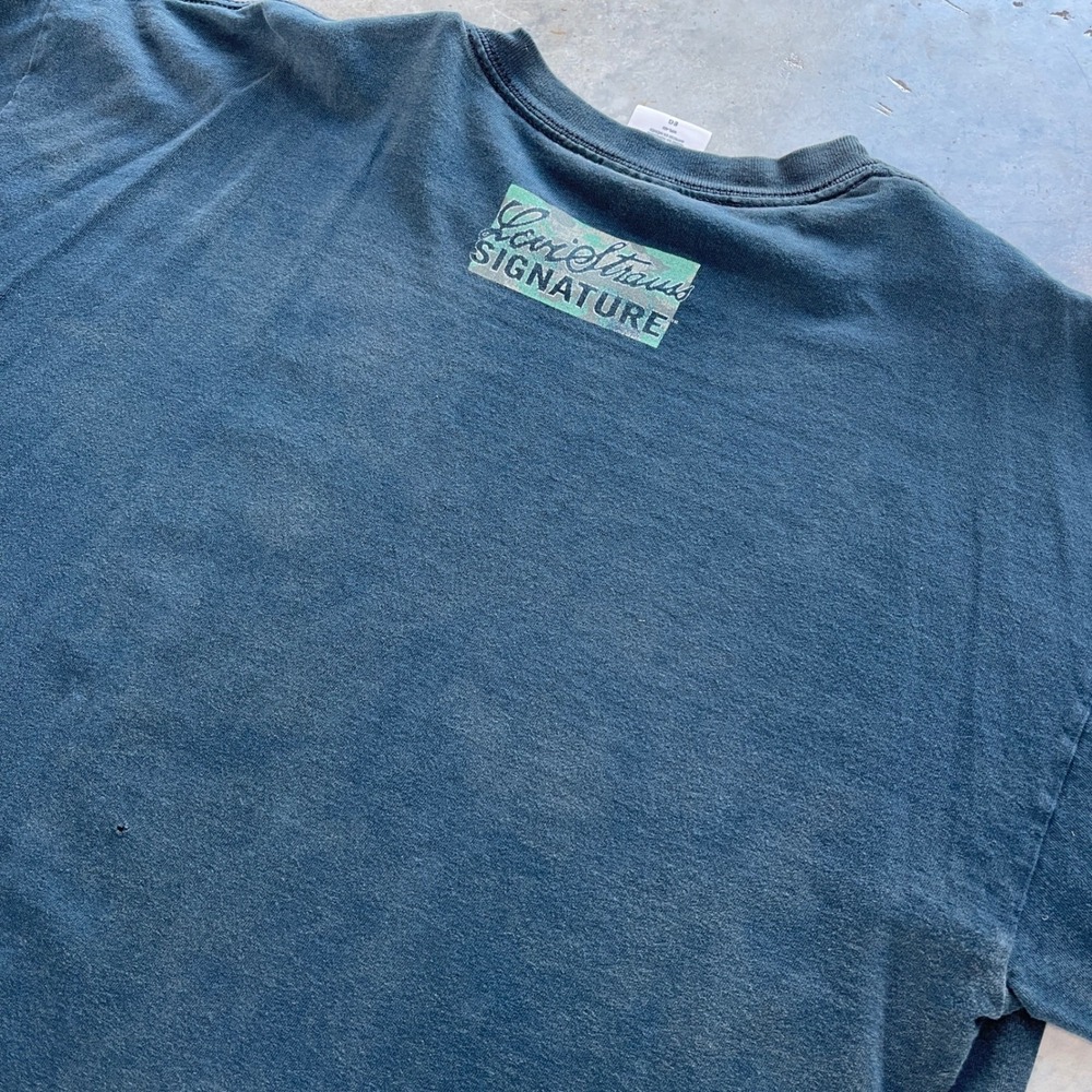 Levi Strauss Signature T-Shirt Mens XL Black Camo Box Logo Graphic Tee - Picture 7 of 8